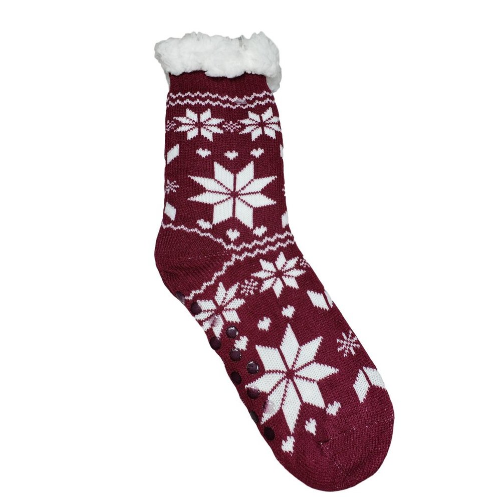 Womens Cozy Anti Slip Warm Winter Slipper Socks - Picture 2 of 3